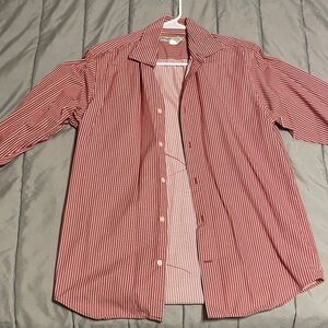 Banana Republic Red and White Striped Shirt